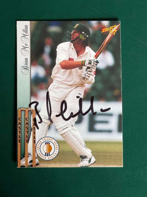 Cricket Card - *SIGNED* Brian McMillan 1997 Select Cricket Card