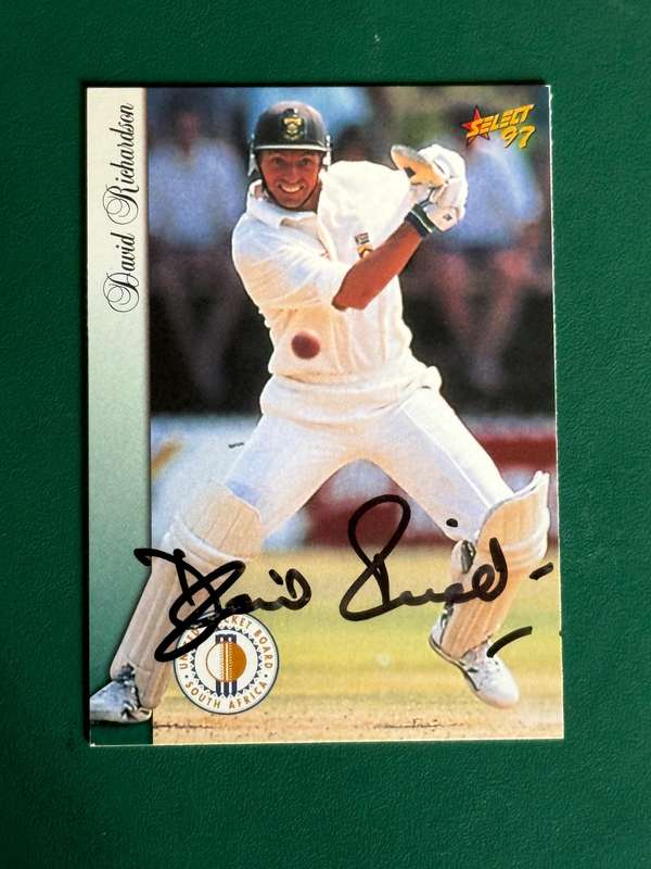 Cricket Card - *SIGNED* David Richardson 1997 Select Cricket Card