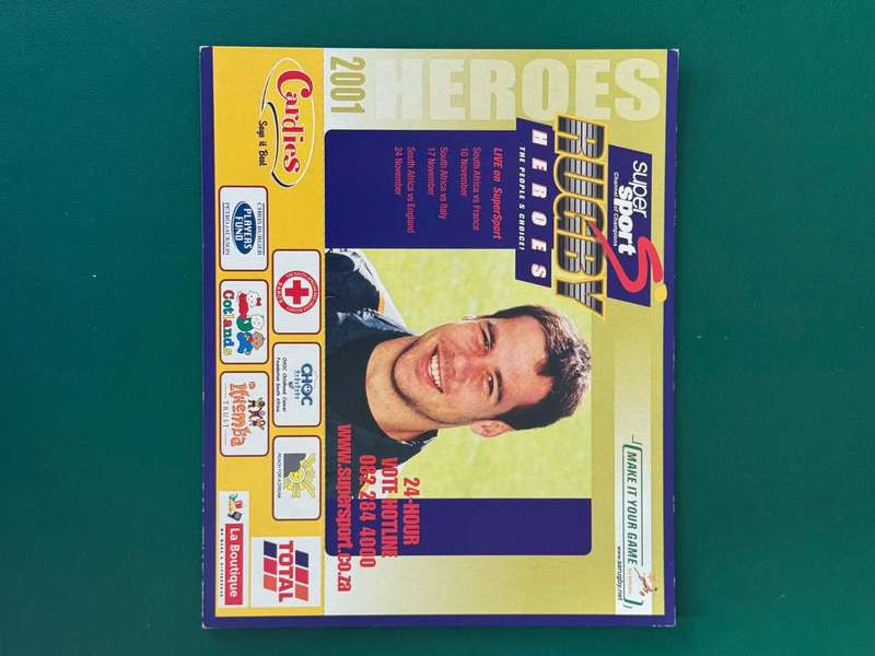 Rugby Card - De Wet Barry 2001 Total Rugby Card
