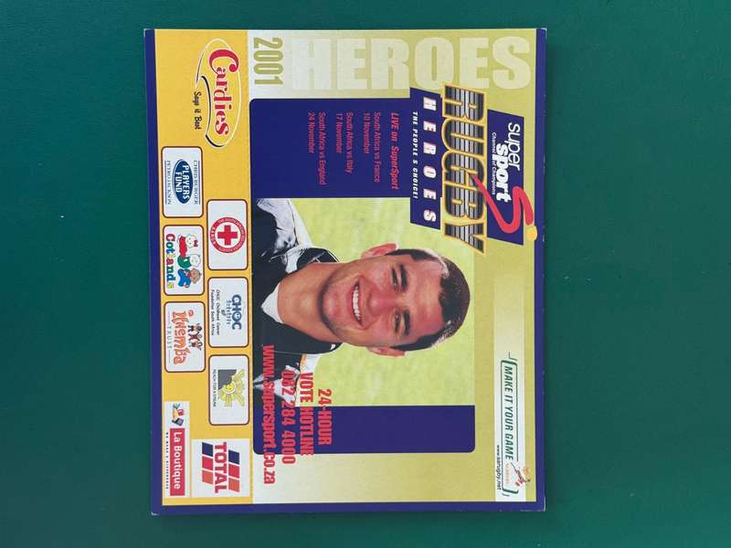 Rugby Card - Thinus Delport 2001 Total Rugby Card