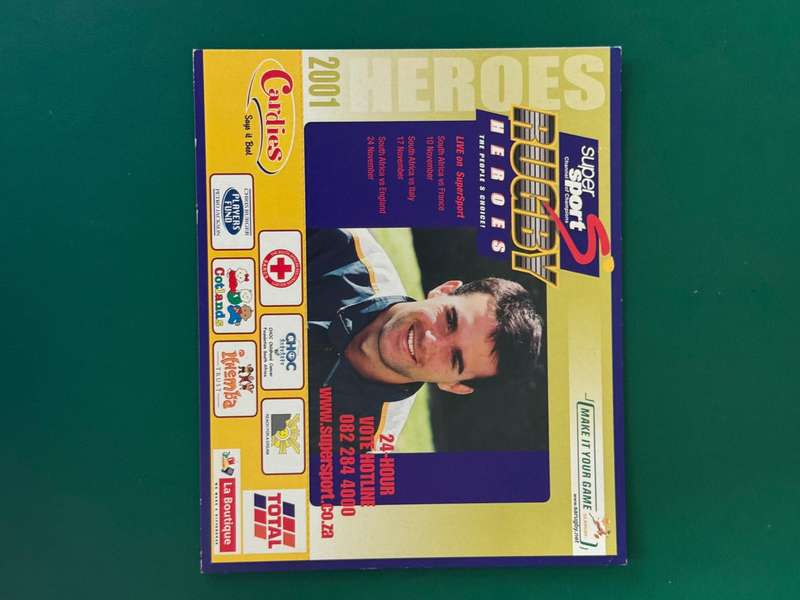 Rugby Card - Deon de Kock 2001 Total Rugby Card