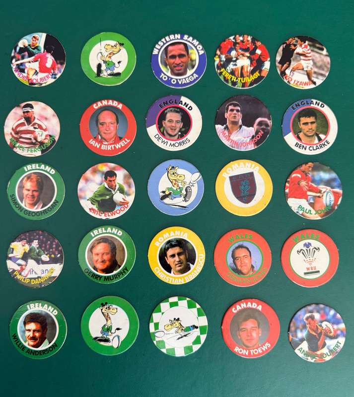 Rugby Tazos/Slammas - 25 * Arlenco 1995 Rugby World Cup Tazos/Slammas