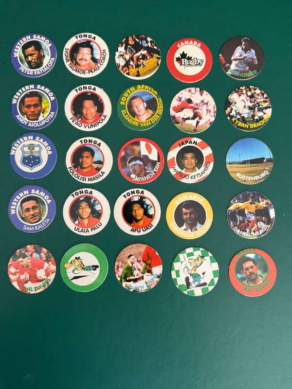 Rugby Tazos/Slammas - 25 * Arlenco 1995 Rugby World Cup Tazos/Slammas