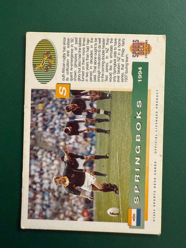 Rugby Cards - 6 * 1994 Sports Deck Rugby Cards