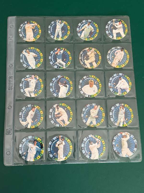 Cricket - Complete (50) Set of Total 1995 Cricket Tazos (South-Africa vs Proteas)