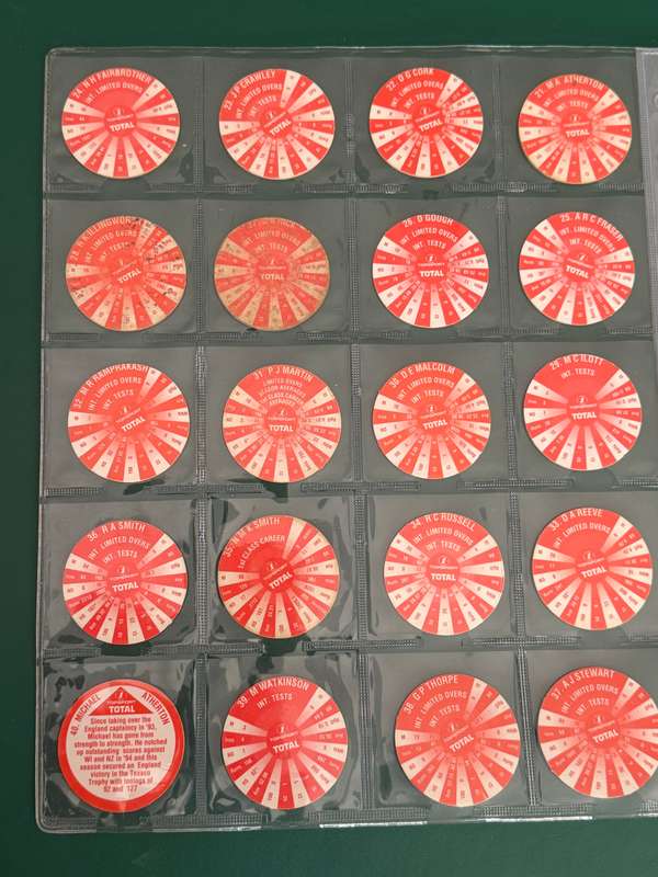 Cricket - Complete (50) Set of Total 1995 Cricket Tazos (South-Africa vs Proteas)