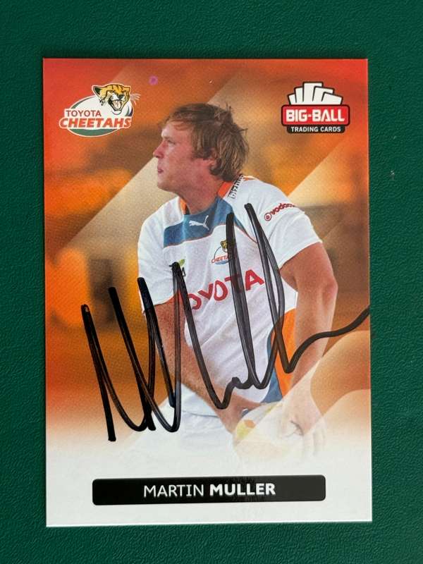 Rugby Card - *SIGNED* Martin Muller 2012 Big Ball Rugby Card