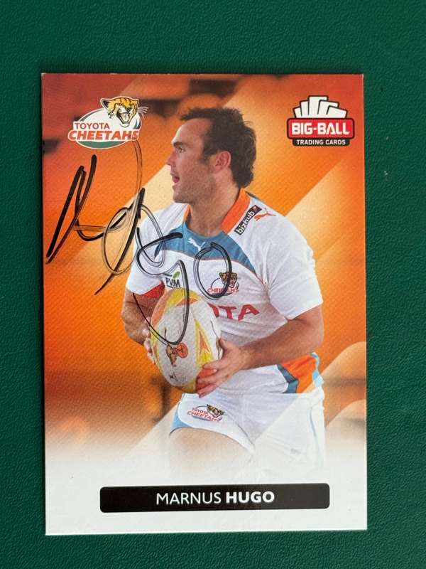 Rugby Card - *SIGNED* Marnus Hugo 2012 Big Ball Rugby Card