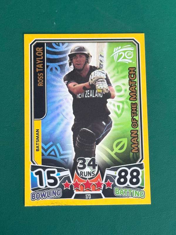 Cricket Card - Ross Taylor (Nr173) 2014 Cricket Attax foil card