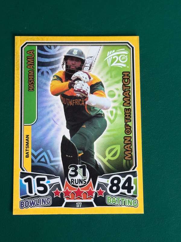 Cricket Card - Hashim Amla (Nr177) 2014 Cricket Attax foil card