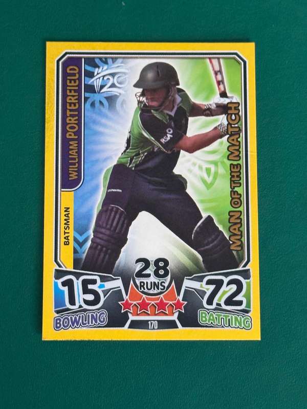 Cricket Card - William Porterfield (Nr170) 2014 Cricket Attax foil card