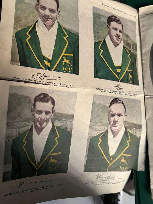 Rugby Album/Itinerary/Supplement - 1951/1952 Springbok Rugby Tour of Britain an France