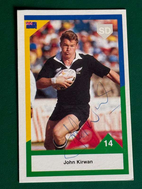 Rugby Card - *SIGNED* John Kirwan 1992 Sports Deck Rugby Card
