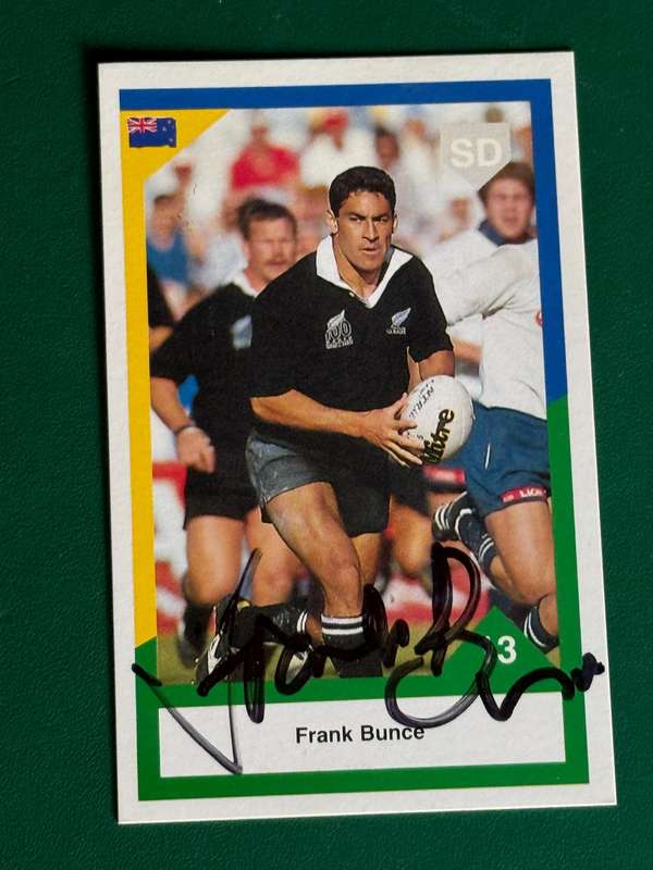 Rugby Card - *SIGNED* Frank Bunce 1992 Sports Deck Rugby Card