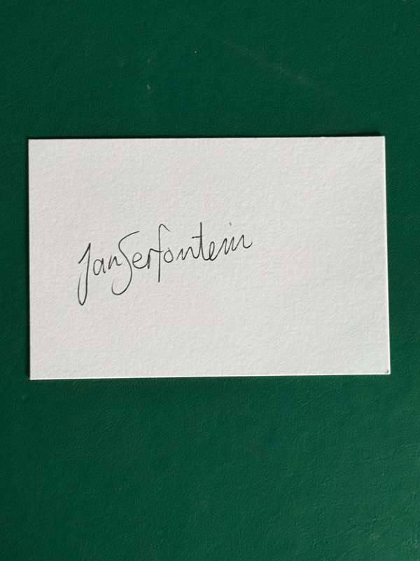 Rugby Autograph - Jan Serfontein (Springbok Nr849)