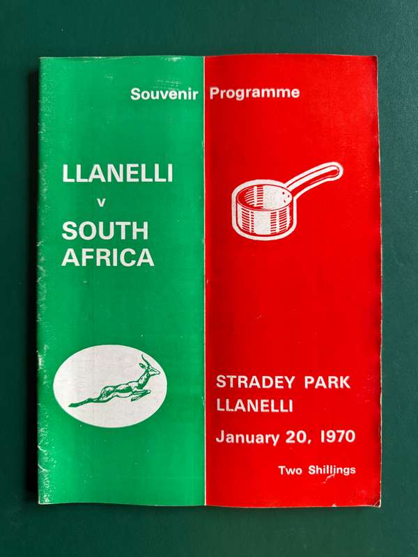 Rugby Programme - *TOUR* South-Africa vs Llanelli 20/01/1970