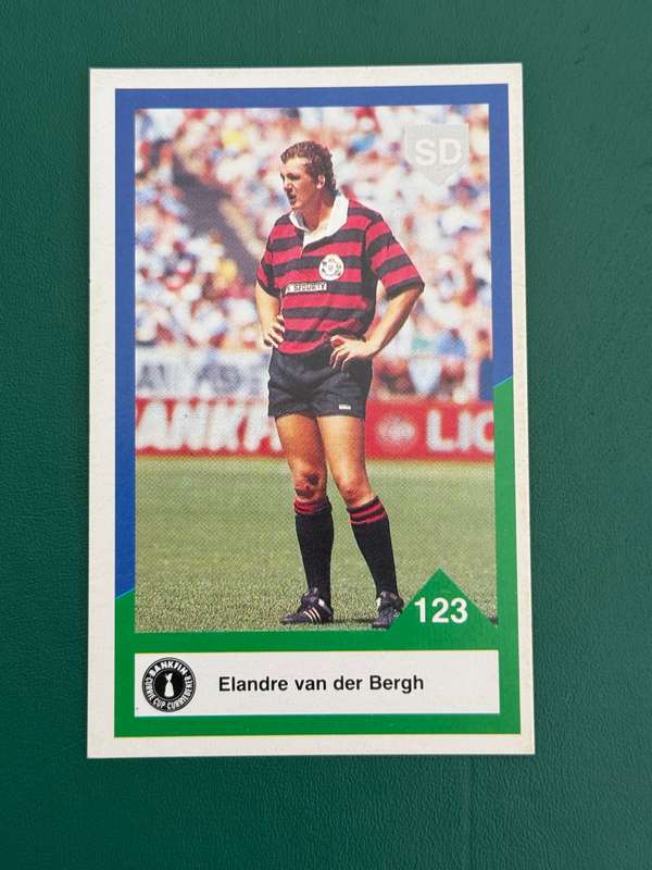 Rugby Card - Elandre van der Bergh 1992 Sports Deck Rugby Card Nr123