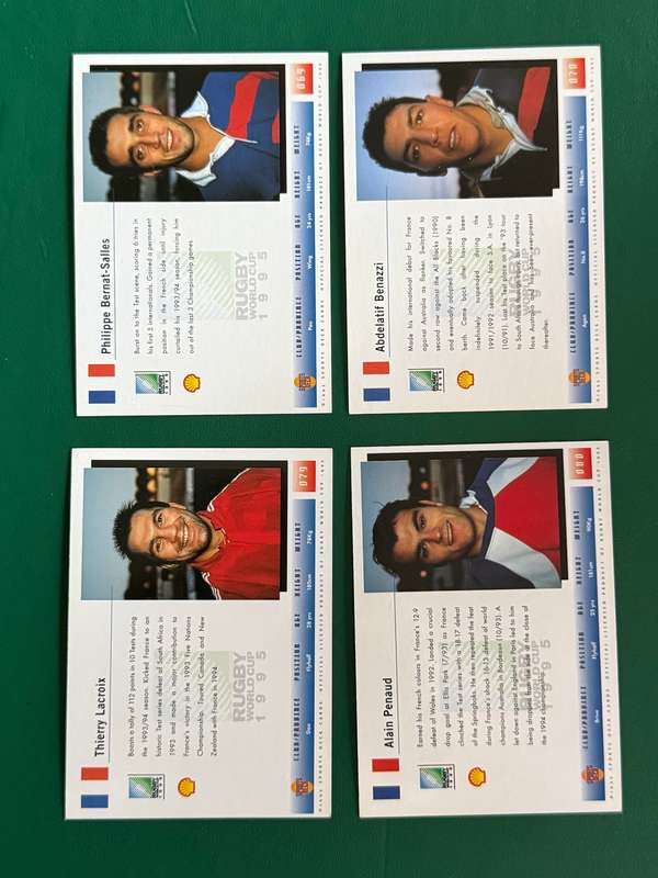 Rugby Cards - 4 * 1995 Sports Deck Rugby World Cup Cards