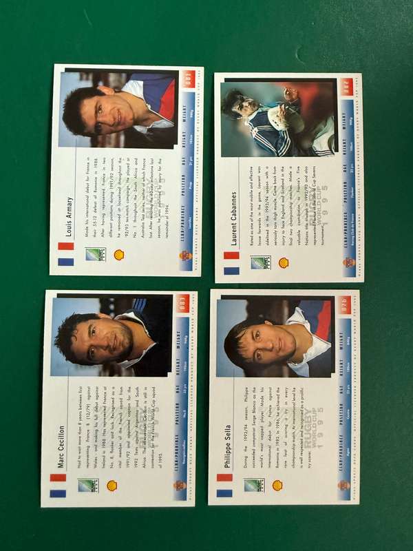 Rugby Cards - 4 * 1995 Rugby World Cup Cards
