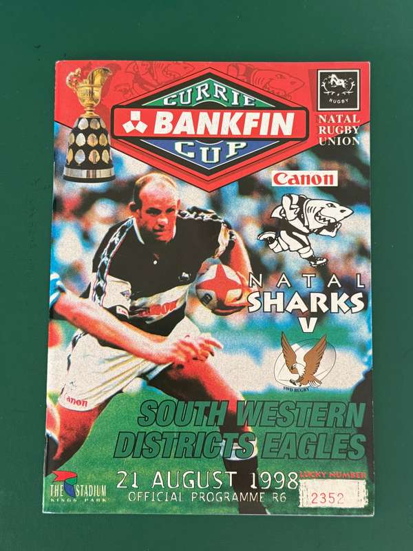 Rugby Programme - Natal vs South Western Districts 21/08/1998