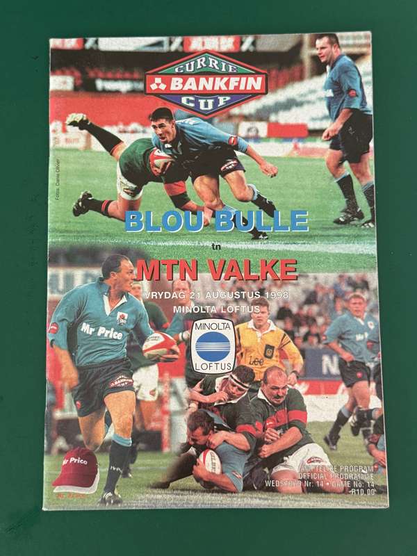 Rugby Programme - Blue Bulls vs Falcons 21/08/1998