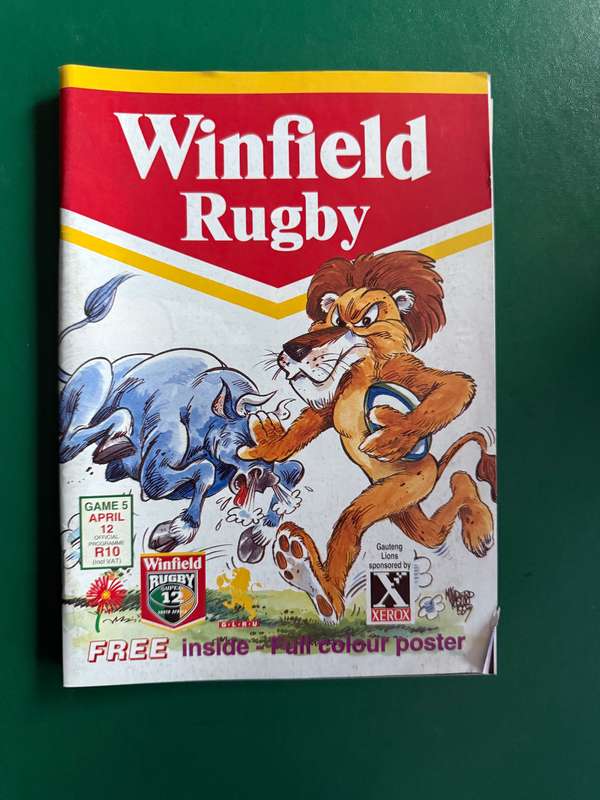 Rugby Programme - Transvaal vs Northern-Transvaal 12/04/1997