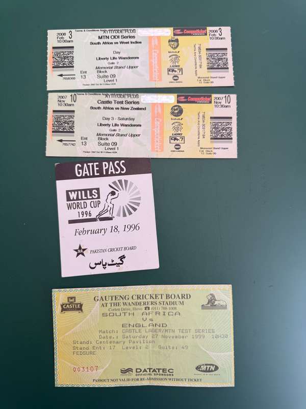 Cricket Tickets - 25 * Various Cricket Matches