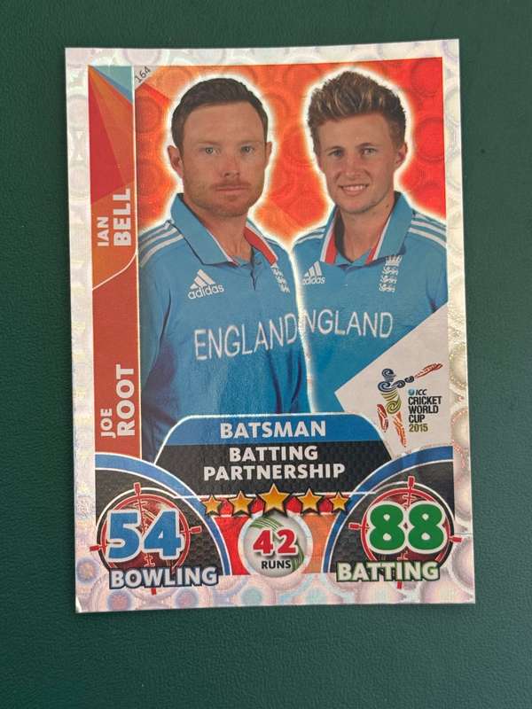 Cricket Cards - 9 * Batting Partnership Silver Foil 2015 Cricket World Cup Cricket Attax