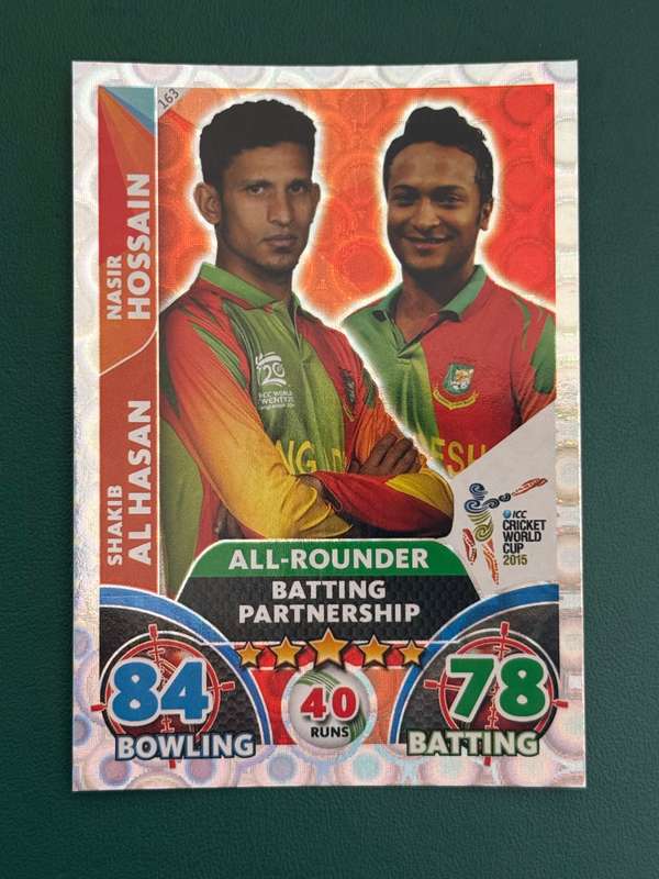 Cricket Cards - 9 * Batting Partnership Silver Foil 2015 Cricket World Cup Cricket Attax
