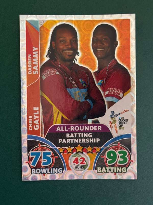 Cricket Cards - 9 * Batting Partnership Silver Foil 2015 Cricket World Cup Cricket Attax