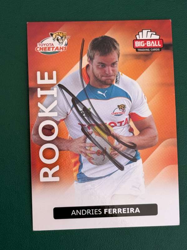 Rugby Card - *SIGNED* Andries Ferreira 2012 Big Ball Rugby Card