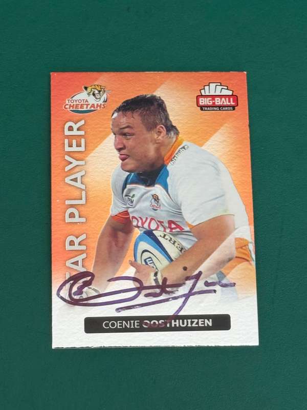 Rugby Card - *SIGNED* Coenie Oosthuizen 2012 Big Ball Rugby Card