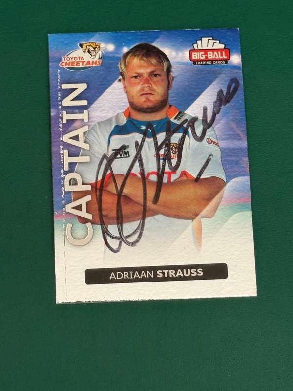 Rugby Card - *SIGNED* Adriaan Strauss 2012 Big Ball Rugby Card