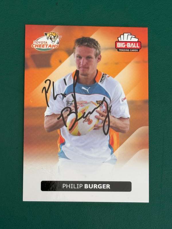 Rugby Card - *SIGNED* Philip Burger 2012 Big Ball Rugby Card