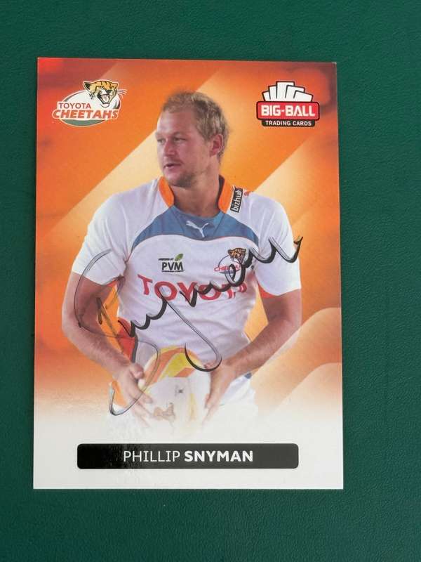 Rugby Card - *SIGNED* Phillip Snyman 2012 Big Ball Rugby Card