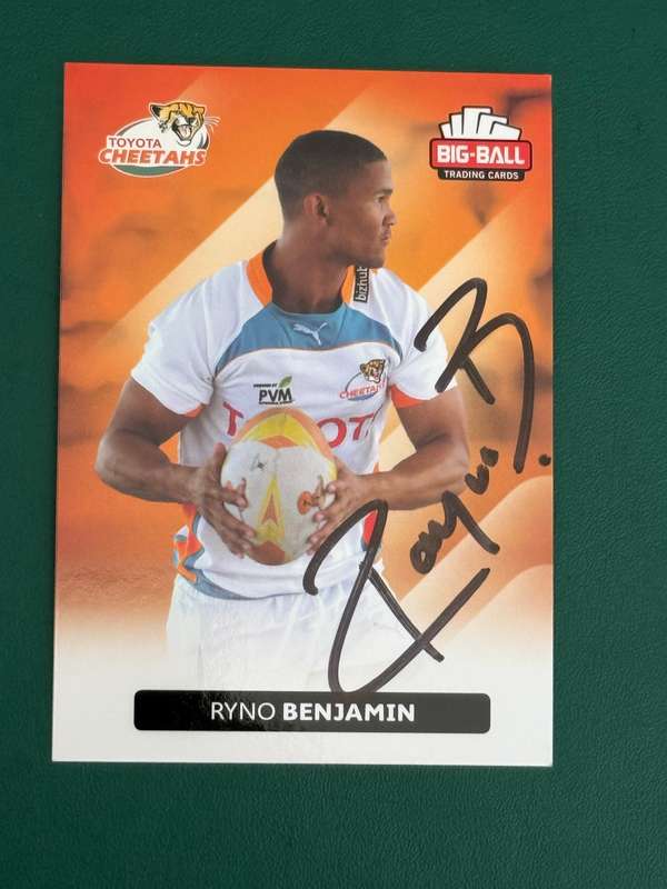 Rugby Card - *SIGNED* Ryno Benjamin 2012 Big Ball Rugby Card