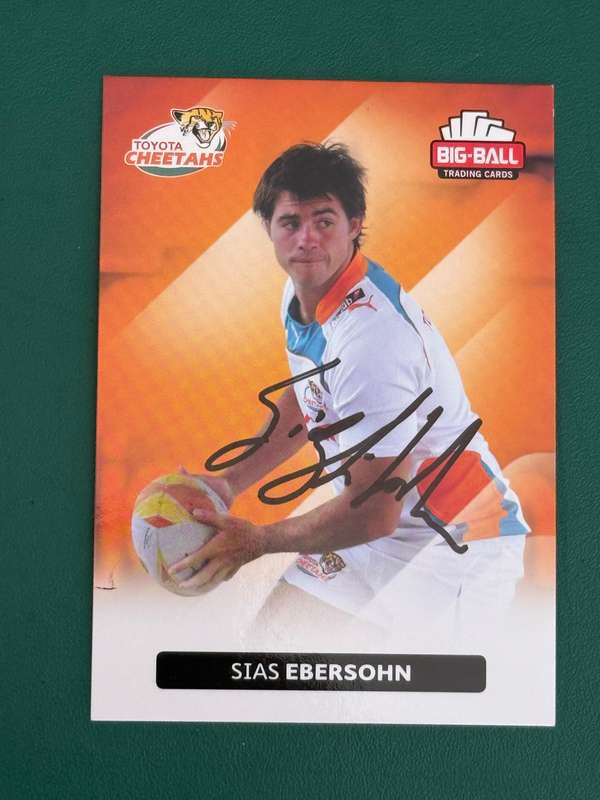 Rugby Card - *SIGNED* Sias Ebersohn 2012 Big Ball Rugby Card