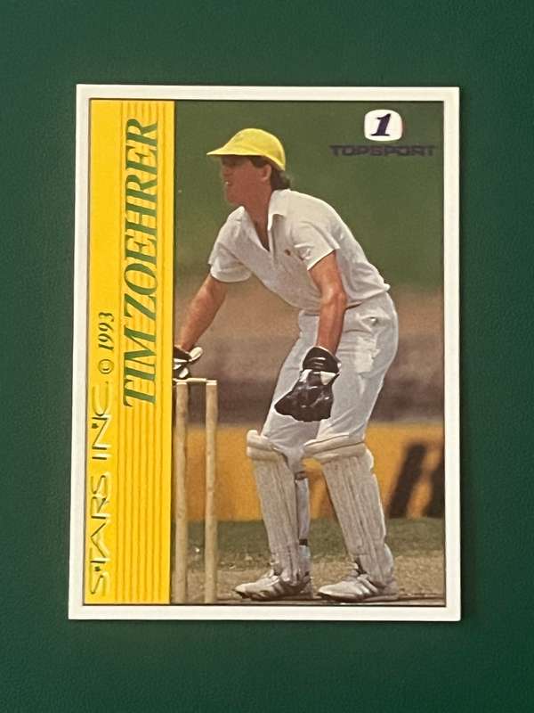 Cricket Card - Tim Zoehrer 1993 Topsport Cricket Card