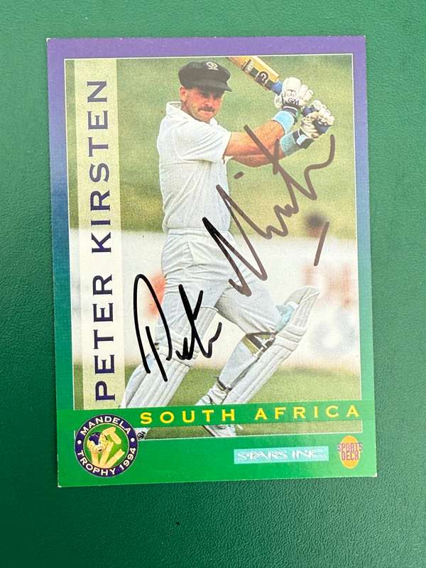 Cricket Card - *SIGNED* Peter Kirsten 1994 Sports Deck Cricket Card