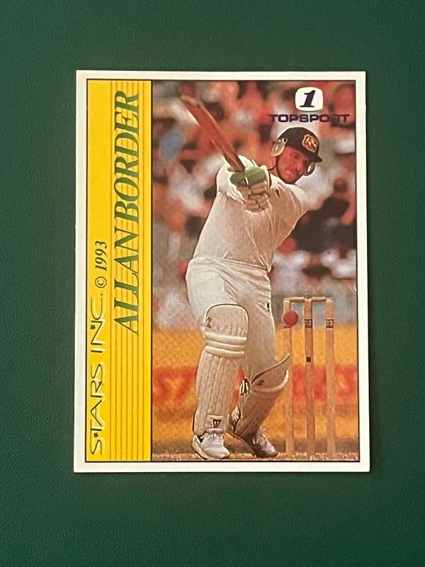 Cricket Card - Allan Border 1993 Topsport Cricket Card