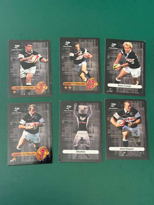 Rugby Cards - 6 * Sharks 2009 Big Ball Rugby Cards