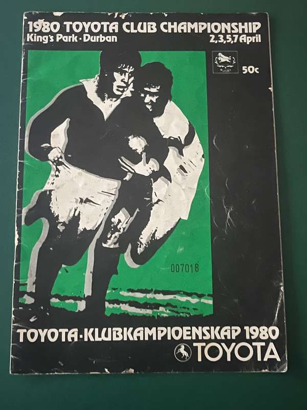 Rugby Programme - 1980 Toyota Club Championships
