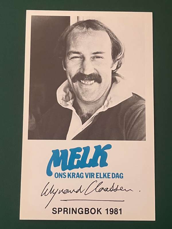 Rugby Card - Wynand Claassen 1981 Melk/Milk Rugby Card