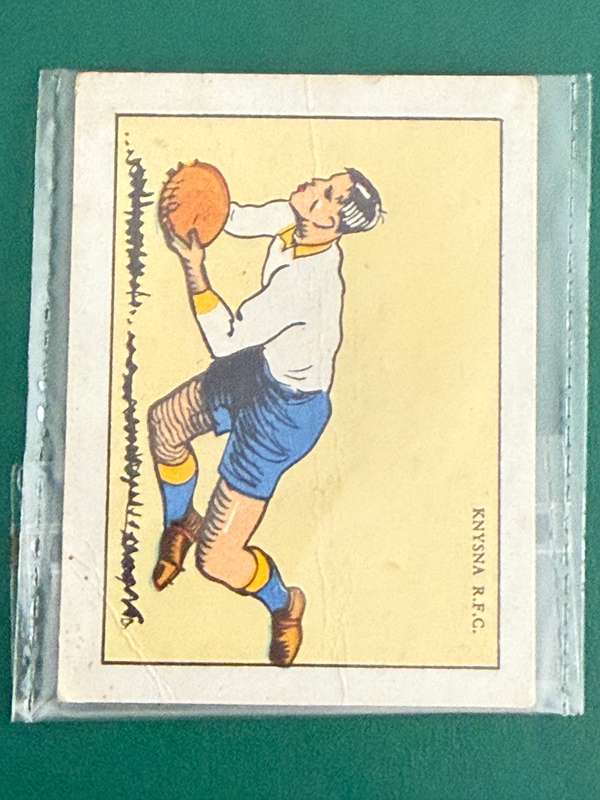 Rugby Card (1933) - Knysna RFC (Nr5) South-African Rugby Clubs issued by Springbok Cigarettes