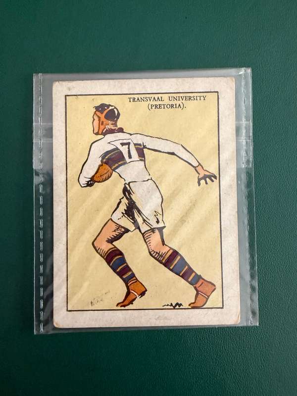 Rugby Card (1933) - Tvl University (Nr8) South-African Rugby Clubs issued by Springbok Cigarettes