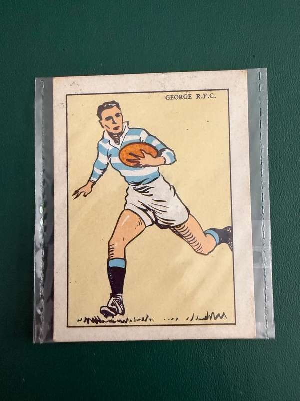 Rugby Card (1933) - George RFC (Nr9) South-African Rugby Clubs issued by Springbok Cigarettes