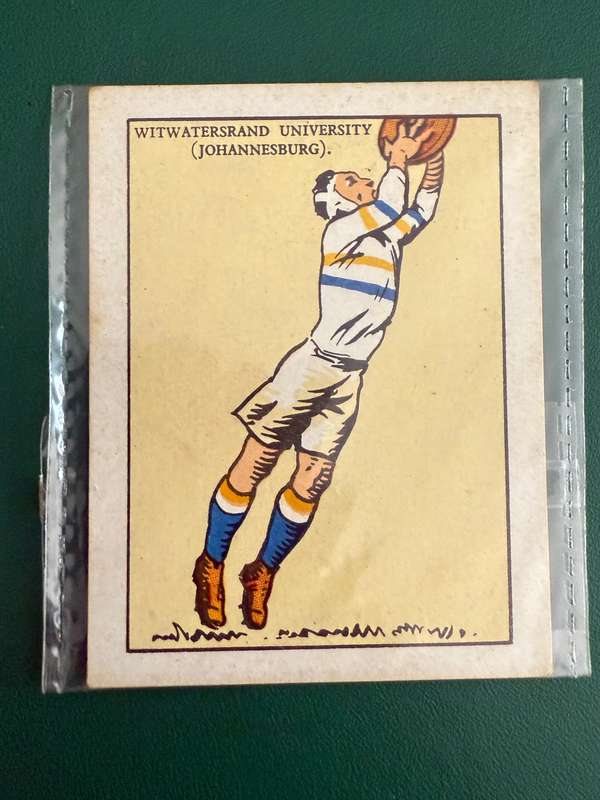 Rugby Card (1933) - WITS University (Nr10) South-African Rugby Clubs issued by Springbok Cigarettes