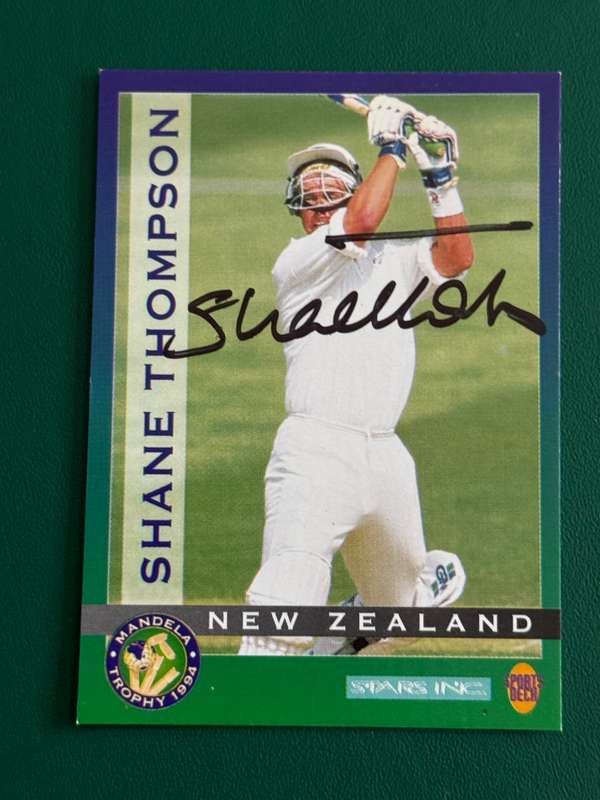 Cricket Card - *SIGNED* Shane Thompson 1994 Sports Deck Cricket Card