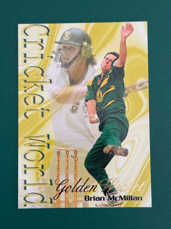 Cricket Card - Brian McMillan 1996 Sports Deck Golden Wicket Cricket Card