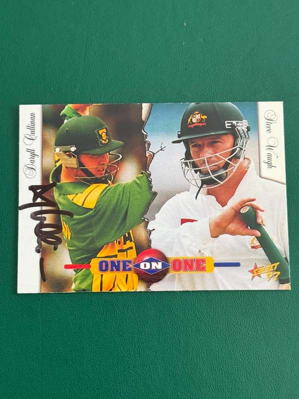 Cricket Card - *SIGNED* Daryll Cullinan/Steve Waugh 1997 Select Cricket Card